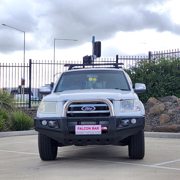 Ranger PJ 2007-2009 707-01 Falcon Bull Bar Single Black Loop Package (LED Foglight) - SKU MCC-05001-701SBLFOG