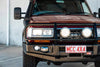 Land Cruiser 100 series 1998-2007  707-02 Falcon Bull Bar Black A-Frame Package (LED Foglight) - SKU MCC-01007-702FOGUP