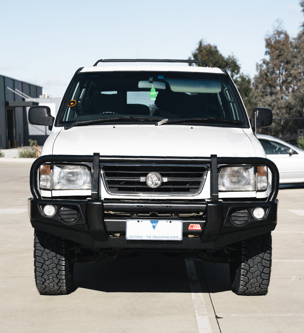 Jackaroo U8 1998-2004 707-02 Falcon Bull Bar Black A-Frame Package (No Foglight) - SKU MCC-07006-702