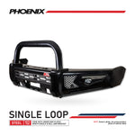 Land Cruiser 300 Series 2022-On - 808-01 Phoenix Bull Bar Single Black Loop Package - SKU MCC-01023-801SBL