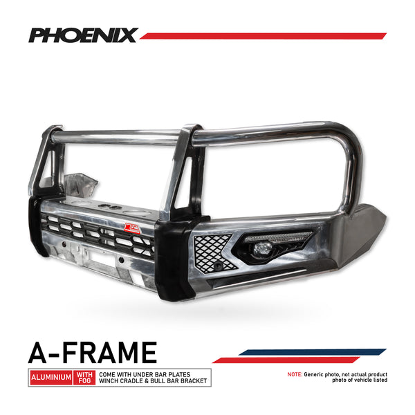 Land Cruiser 300 Series 2022-On - 808-02A Alloy Phoenix Bull Bar A-Frame Package - SKU MCC-01023-802AW