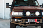 Land Cruiser 80 series 1990-1998 707-02 Falcon Bull Bar Black A-Frame Package (LED Foglight) - SKU MCC-01006-702FOGUP