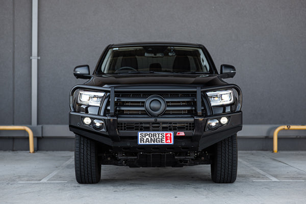 Great Wall Cannon 09/20 to Current - 707-02 Falcon Bull Bar Black A-Frame Package (LED Foglight) - SKU MCC-11002-702FOGUP