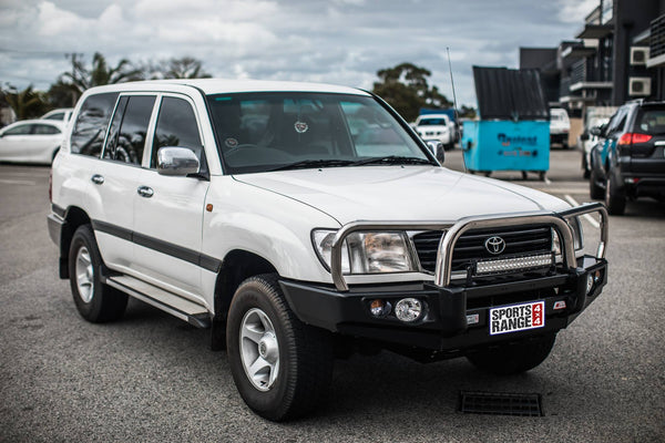 Land Cruiser 105 series 1998-2007  707-01 Falcon Bull Bar Triple Stainless Loops Package (No Foglight) - SKU MCC-01014-701UP