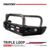 Toyota Hilux 1997-2004 707-01 Falcon Bull Bar Triple Stainless Loops Package (No Foglight) - SKU MCC-01001-701