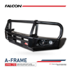 Triton MR 2019-Present 707-02 Falcon Bull Bar Black A-Frame Package (LED Foglight) - SKU MCC-02011-702FOGUP