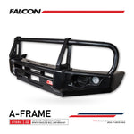 Dmax 2012-2016 2wd Low Rider 707-02 Falcon Bull Bar Black A-Frame Package (No Foglight) - SKU MCC-08004-702NUP