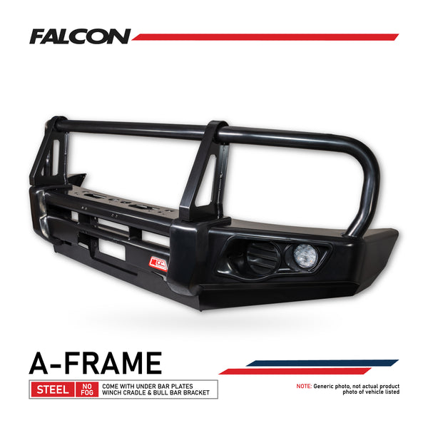 Jeep WJ Grand Cherokee 99-04 707-02 Falcon Bull Bar Black A-Frame Package (No Foglight) - SKU-MCC-12003-702