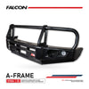 Hilux 2016-2020 Narrow 707-02 Falcon Bull Bar Black A-Frame Package (No Foglight) - SKU MCC-01017-702NUP