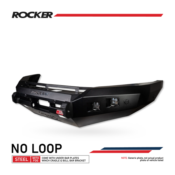 Hilux 2020-On  078-01SQ Rocker Bull Bar No Loop Package - SKU MCC-01021-7801SQ