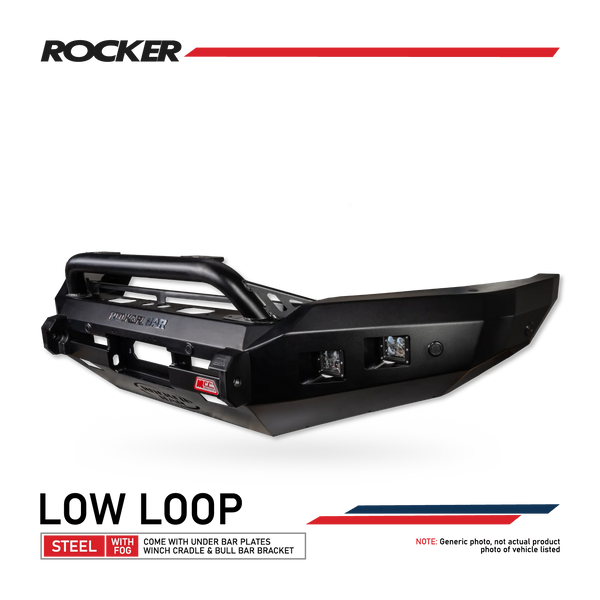 Next-Gen Ranger/Everest 2022-On - 078-01SQL Rocker Bull Bar Single Low Loop Package - SKU MCC-05010-7801SQL