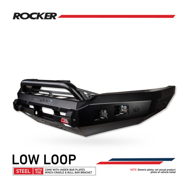 Ranger Raptor 2018-2021 078-01SQL Rocker Bull Bar Single Low Loop Package - SKU MCC-05008-7801SQL