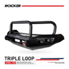 Land Cruiser 79 Series Single Cab 2024-On - 078-02SQ Rocker Bull Bar Triple Loops Package - SKU MCC-01024-7802SQSC