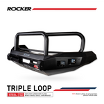 Land Cruiser 79 Series Single Cab 2024-On - 078-02SQ Rocker Bull Bar Triple Loops Package - SKU MCC-01024-7802SQSC