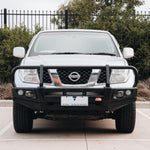 Navara D40 2011-2015  707-02 Falcon Bull Bar Black A-Frame Package (LED Foglight) - SKU MCC-03007-702FOGUP