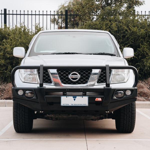 Navara D40 2011-2015  707-02 Falcon Bull Bar Black A-Frame Package (No Foglight) - SKU MCC-03007-702UP