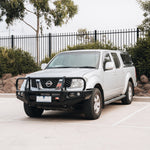 Navara D40 2011-2015  707-02 Falcon Bull Bar Black A-Frame Package (LED Foglight) - SKU MCC-03007-702FOGUP