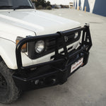 Land Cruiser 70 series 1984-2007 707-02 Falcon Bull Bar Black A-Frame Package (LED Foglight) - SKU MCC-01003-702FOG