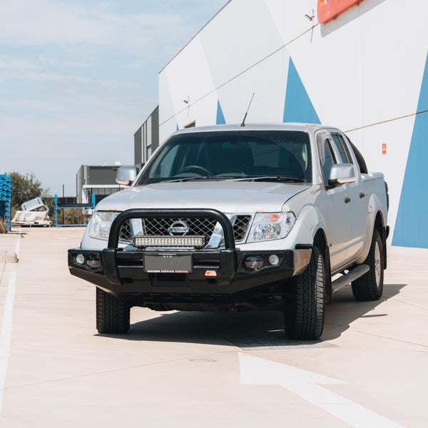 Navara D40 2011-2015 707-01 Falcon Bull Bar Single Black Loop Package (LED Foglight) - SKU MCC-03007-701SBLFOG