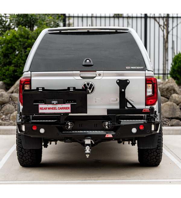 All-New Amarok 2023-On - 022-02 Rear Wheel Carrier Double Jerry Can Holder Package - SKU MCC-04002-202PK3