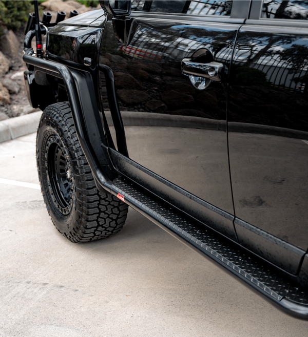 FJ Cruiser XJ10 2006-2017 039ABSR808 All Black Side Step and Rail Package (60mm Bull Bar) - SKU MCC-01012-039ABSR808