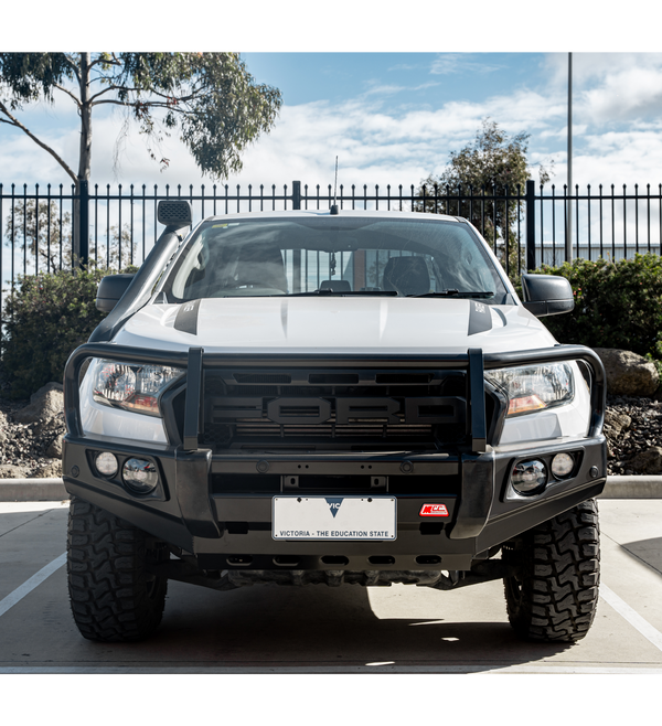 Ranger/Everest Non Tech MK 2 Mk 3 2016-2021 707-02 Falcon Bull Bar Black A-Frame Package (LED Foglight) - SKU MCC-05006-702FOGUP