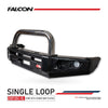 Pajero NS NX NT NW 2006-2021 707-01 Falcon Bull Bar Single Stainless Loop Package (No Foglight) - SKU MCC-02004-701SSL