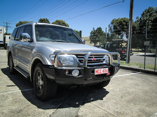 Pajero NM NP 1999-2006 707-01 Falcon Bull Bar Triple Stainless Loops Package (No Foglight) - SKU MCC-02005-701UP