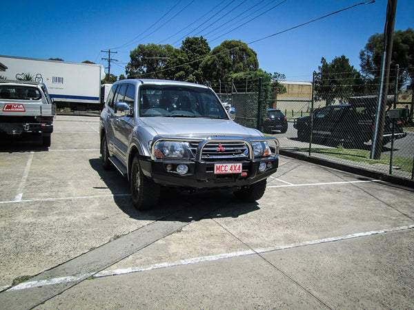 Pajero NM NP 1999-2006 707-01 Falcon Bull Bar Triple Stainless Loops Package (No Foglight) - SKU MCC-02005-701UP