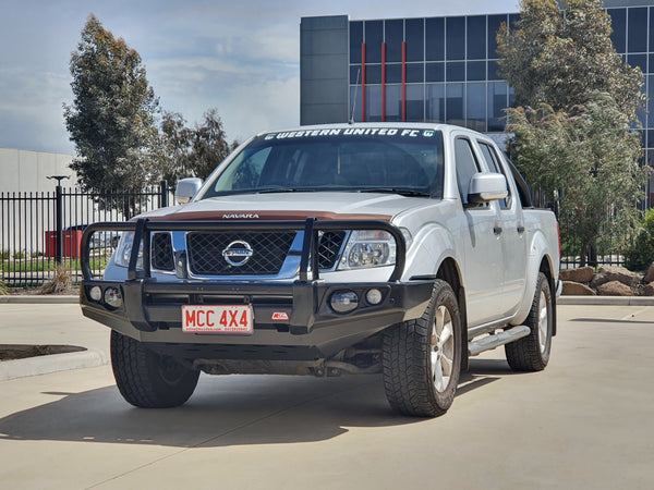 Navara D40 2005-2010 707-02 Falcon Bull Bar Black A-Frame Package (No Foglight) - SKU MCC-03006-702UP