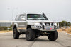 Patrol Y61 2005-2012 707-02 Falcon Bull Bar Black A-Frame Package (LED Foglight) - SKU MCC-03004-702FOGUP