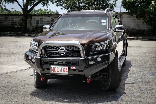 Navara Np300 2021-Present - 707-01 Falcon Bull Bar Single Stainless Loop Package (No Foglight) IEB Compatible (Intelligent Emergency Braking) - SKU MCC-03014-701SSL