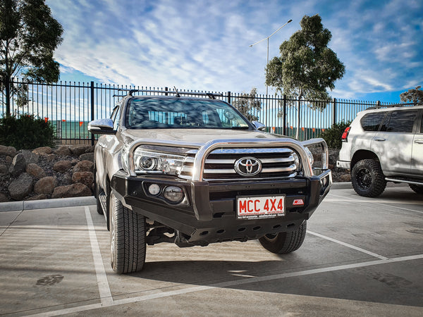 Hilux 2016-2020 707-01 Falcon Bull Bar Triple Stainless Loops Package (No Foglight) - SKU MCC-01017-701UP