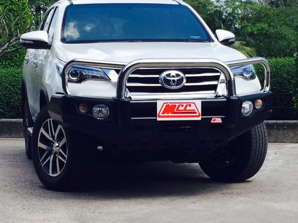 Fortuner 2015-2020 707-01 Falcon Bull Bar Triple Stainless Loops Package (LED Foglight) - SKU MCC-01018-701FOGUP