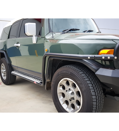 FJ Cruiser XJ10 2006-2017 039SBSR Side Step and Rail Package (Sand Black) (50mm Bull Bar) - SKU MCC-01012-039SBSR