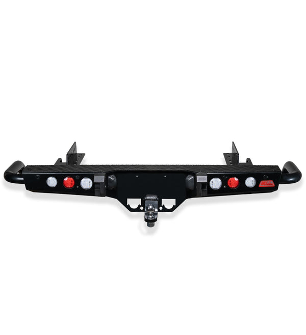 New Ranger 2022-On - 022-03 Jack Rear Bar with Light kit and Black Step Plate Package - SKU MCC-05010-203SPBL