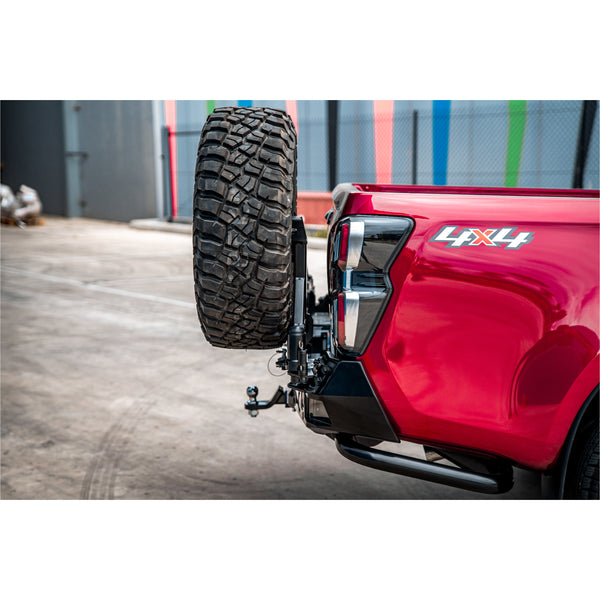 Dmax RG/BT50 TF 2020-Present  022-02 Rear Wheel Carrier Double Jerry Can Holder Package - SKU MCC-08007-202PK3