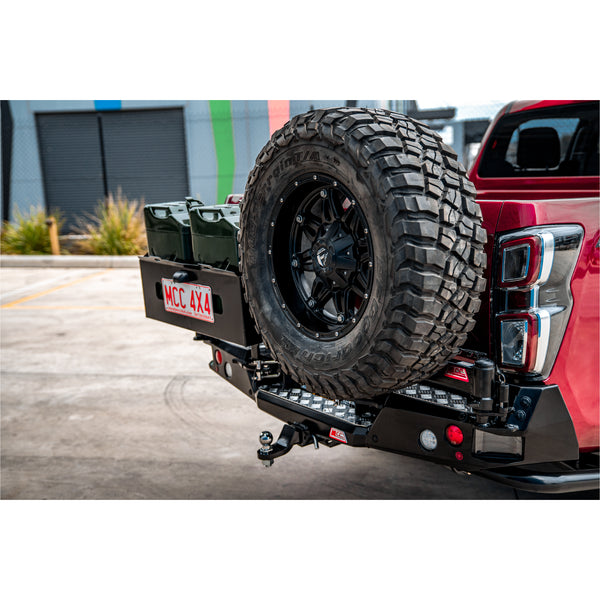 Dmax RG/BT50 TF 2020-Present  022-02 Rear Wheel Carrier Double Jerry Can Holder Package - SKU MCC-08007-202PK3