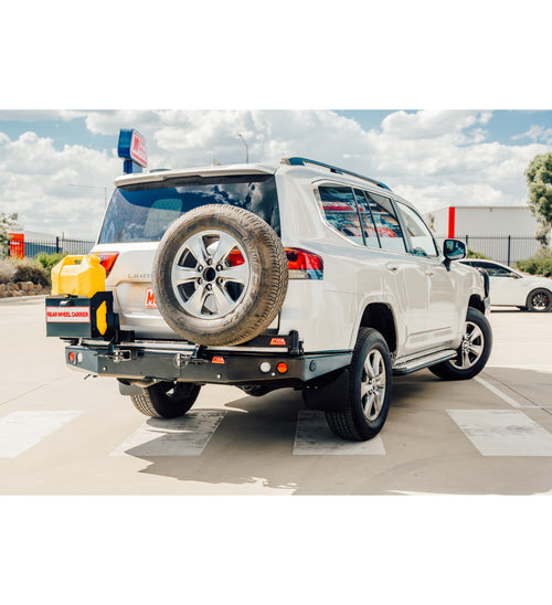 Land Cruiser 300 Series 2022-On - Bumper Cut 022-02 Rear Wheel Carrier Single Jerry Can Holder Package - SKU MCC-01023-202PK2