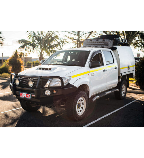 Hilux KUN26R 2012-2015 707-02 Falcon Bull Bar Black A-Frame Package (No Foglight) - SKU MCC-01015-702UP