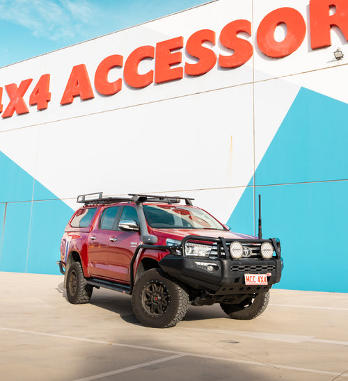 Hilux 2016-Current ABSR808 All Black Side Step and Rail Package (60mm Bull Bar) - SKU MCC-01017-039ABSR808