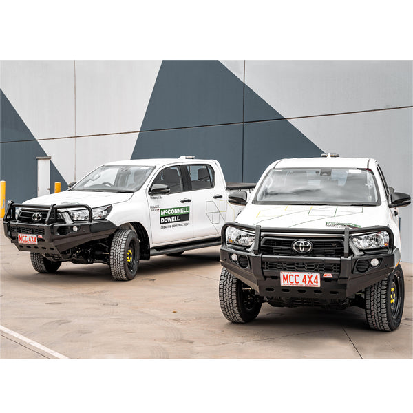 Hilux 2020-On 707-02 Falcon Bull Bar Black A-Frame Package (No Foglight) - SKU MCC-01017-702UP