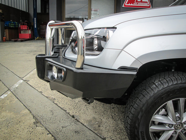 Amarok 2011-On 707-01 Falcon Bull Bar Triple Stainless Loops Package (LED Foglight) - SKU MCC-04001-701FOGUP