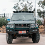 Pajero NH NL 1991-1999 707-02 Falcon Bull Bar Black A-Frame Package (No Foglight) - SKU MCC-02007-702