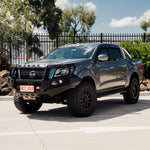 Navara Np300 2021-Present - 707-02 Falcon Bull Bar Black A-Frame Package (No Foglight) IEB Compatible (Intelligent Emergency Braking) - SKU MCC-03014-702UP