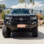 Navara Np300 2021-Present - 707-02 Falcon Bull Bar Black A-Frame Package (LED Foglight) IEB Compatible (Intelligent Emergency Braking) - SKU MCC-03014-702FOGUP