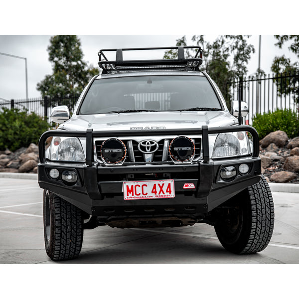 Prado 120 2002-2009 707-02 Falcon Bull Bar Black A-Frame Package (No Foglight) - SKU MCC-01010-702UP