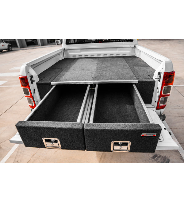 Ranger PJ PK 2007-2009 4401 Galvanised Steel Carpet Dual Drawer System - SKU MCC-05001-4401