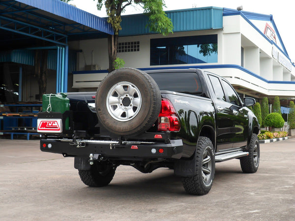 Hilux 2016-Current 022-02 Rear Wheel Carrier Single Jerry Can Holder Package - SKU MCC-01017-202PK2