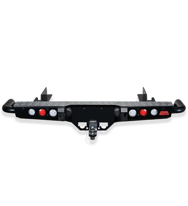 Hilux GGN25R 2005-2015  022-03 Jack Rear Bar with Light kit and Chrome Step Plate Package - SKU MCC-01002-203SPL